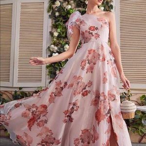 Pink floral dress